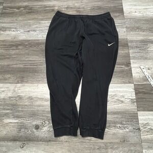 Nike Sportswear Club Fleece Black Womens XXL Swoosh Spell Out Joggers Sweatpants